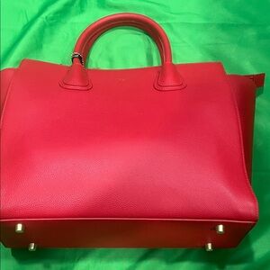Moncrief london cherry  Red Leather Handbag